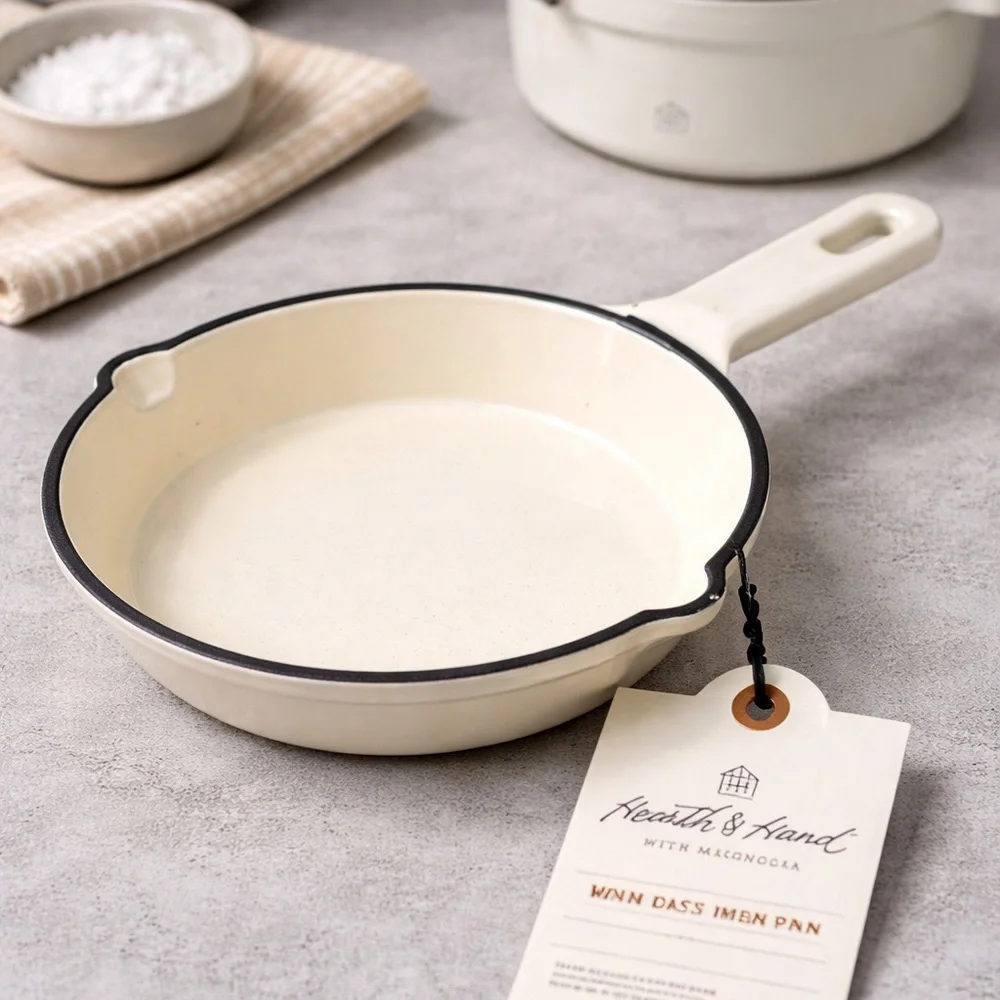 Hearth & Hand Magnolia Mini Cast Iron Skillet 6.5” Cream NWT